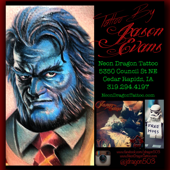 Tattoo done by Jason Evans at Neon Dragon Tattoo in Cedar Rapids Iowa body art