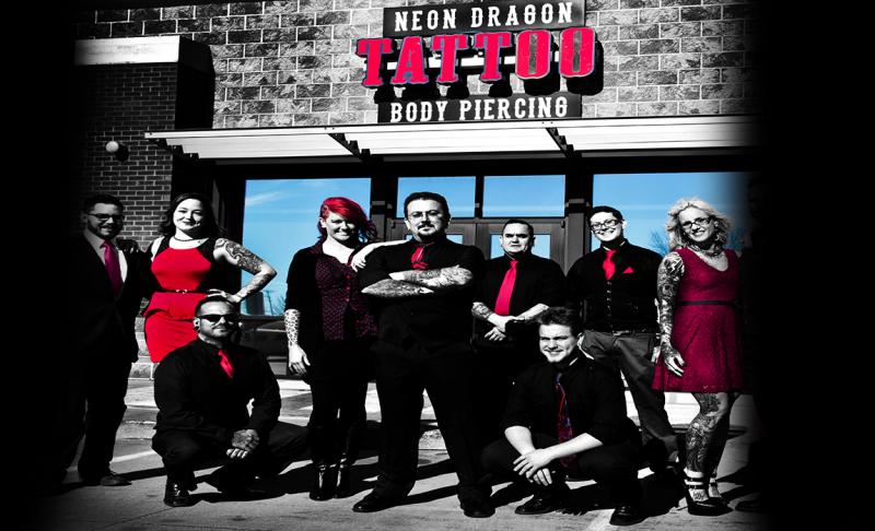 Neon Dragon Tattoo Crew 2014